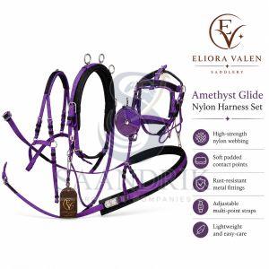 Amethyst Glide Nylon Horse Harness Set