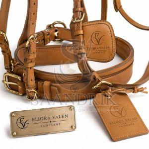Aurelia Brass Premium Tan Leather Horse Driving Harness