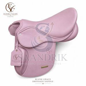 Blush Rose Pink Leather Horse Dressage Saddle