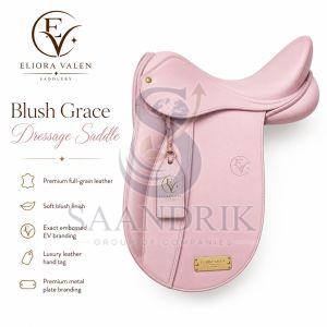 Blush Rose Pink Leather Horse Dressage Saddle