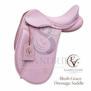 Blush Rose Pink Leather Horse Dressage Saddle