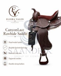 Canyonlace Rawhide Brown Leather Horse Western Saddle