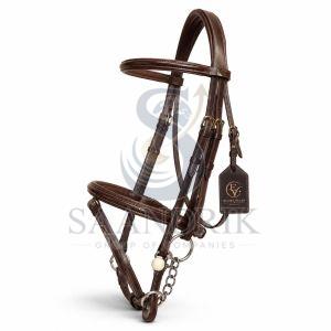 Cavalliere Royale Brown Leather Double Horse Bridle
