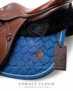 Cobalt Cloud Sheepskin Blue Half Saddle Pad
