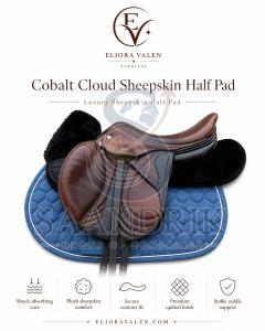 Cobalt Cloud Sheepskin Blue Half Saddle Pad