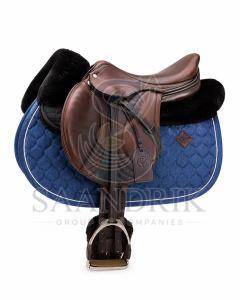 Cobalt Cloud Sheepskin Blue Half Saddle Pad