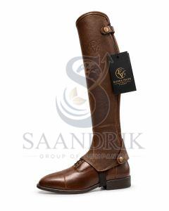 Grain Velo Brown Leather Half Chap
