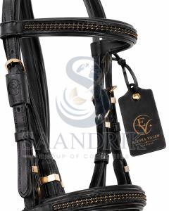 Imperia Crest Premium Black Leather Horse Bridle