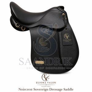 Noircrest Sovereign Black Full Grain Leather Horse Dressage Saddle