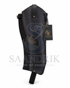 Noirstride Black Flex Leather Half Riding Chap