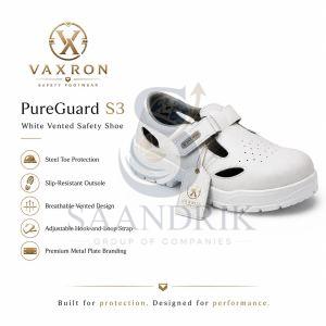 Pureguard S3 White Vented Leather Safety Shoes
