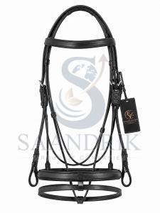 Velora Classic Premium Black Leather Horse Bridle