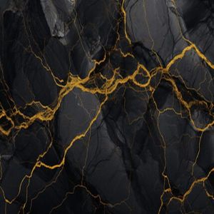 Black and Gold Marble Floor Tile
