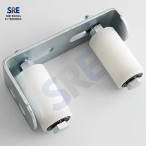 Dual Nylon Roller Sliding Gate Guide Assembly