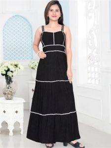 Black Flare Tiered Maxi Dress