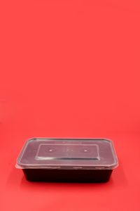 500ml Black Rectangular Container