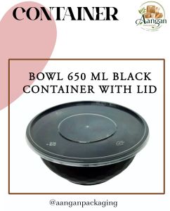 Black Plastic Food Container