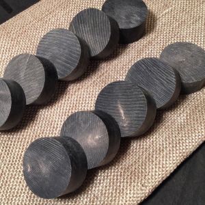 31mm Black Buffalo Horn Button with Line
