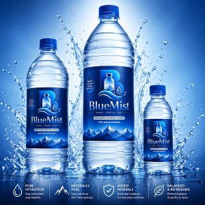 1 Litre Bluemist Packaged Drinking Water Bottle