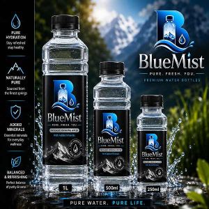 250 Ml Bluemist Packaged Drinking Water Bottle