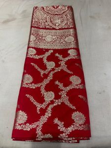 Red Bridal Banarasi Silk Saree For Wedding