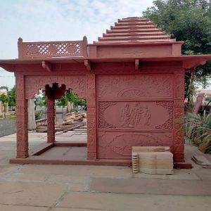 Customized Red Sandstone Temple