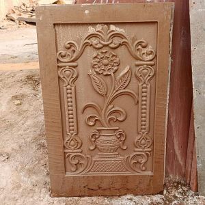 Decorative Carved Sandstone Wall Panel