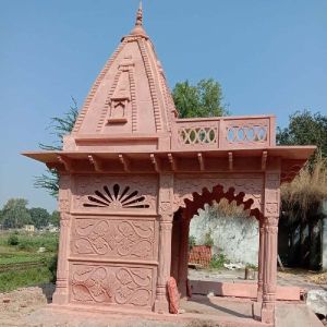 Designer Red Sandstone Temple