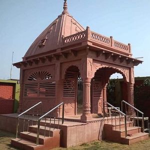 Hand Carved Red Sandstone Temple