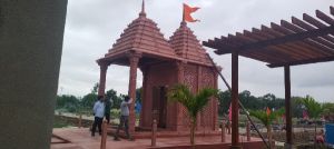 Natural Red Sandstone Temple