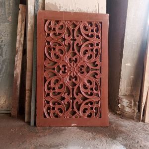 Rectangular Red Sandstone Jali