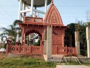 Traditional Outdoor Red Sandstone Temple