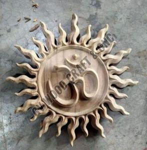 12 Inch Vaagai Wood Om Sun Wall Hanging