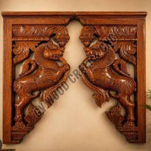 18 Inch Hand Carved Yazhi Wall Bracket