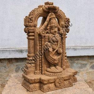 18 Inch Lord Tirupati Balaji Wooden Sculpture