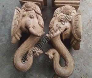 18 Inches Wooden Handmade Elephant Head
