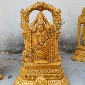 48 Inches Wooden Tirupati Balaji Statue