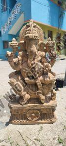 Wooden Ganesh Statue