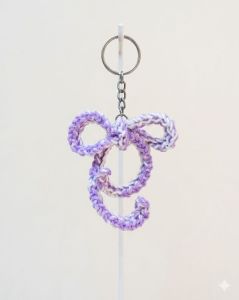 Lavender Loop Chrochet Keychain