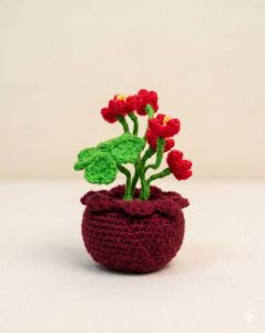 Ruby Bloom Chroachet Flower Pot
