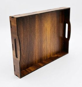 Rustic Handcrafted Wooden Serving Tray