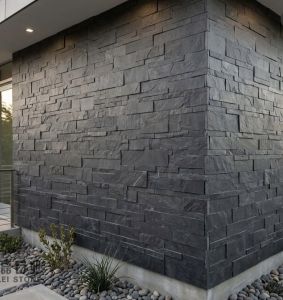 Black Slate Stone Wall Panel