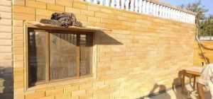 Teak Wood Wall Cladding Stone Tile