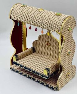 Handcrafted Wooden Laddu Gopal Jhula