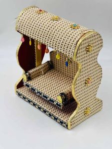Handcrafted Wooden Laddu Gopal Jhula