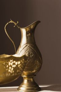 Antique Brass Decorative Flower Vase