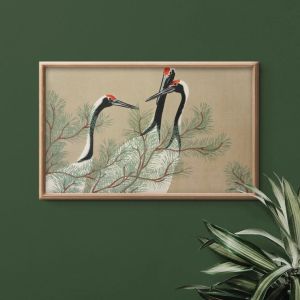 Elegant Crane Bird Nature Canvas Wall Painting