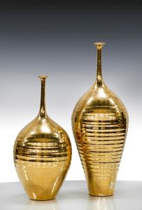 Golden Metallic Decorative Flower Vase