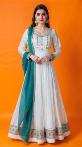 Ladies Embroidered Anarkali Suit Set