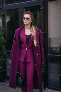 Ladies Formal Blazer Pant Suit Set